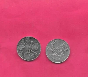 FINLAND KM65 1993 OLD VINTAGE UNCIRCULATED-UNC-UNUSED 10 PENNI COIN - Bild 1 von 1