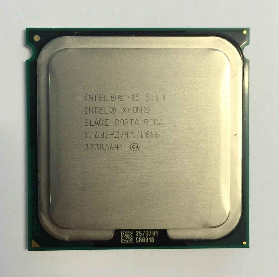 Intel Xeon 5110 CPU 4M Cache 1.60 GHz 1066 MHz FSB Socket 771 Processor SLAGE - Image 1 of 1