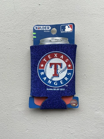 Kolder | Texas Rangers Blue Glitter Can Cooler | MLB Baseball Cover
