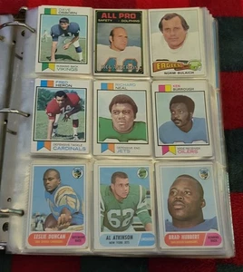 1970's Football Cards Sheet Of 9 #14 - Picture 1 of 2