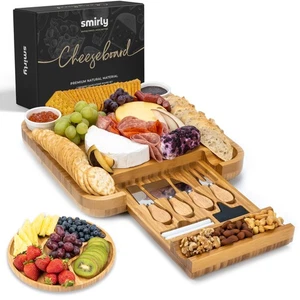 Set Tagliere per Salumi - Grande Tagliere per Formaggio in Bambù da Servire - Riscaldamento Casa... - Foto 1 di 9