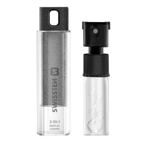 Swissten, środek do czyszczenia ekranu 2 w 1 10ml z ściereczką z mikrofibry, kompaktowy, szary - Zdjęcie 1 z 5