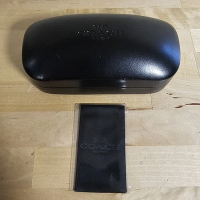 Estuche Coach rígido lateral grande auténtico negro para gafas/gafas de sol Foto 1 de 4