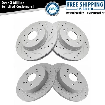 Conjunto de rotores de freio dianteiro e traseiro para 2007-2013 Suzuki SX4 - Imagem 1 de 4