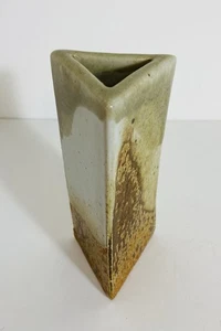 Japanese Stoneware Triangular Bud Vase - Picture 1 of 6