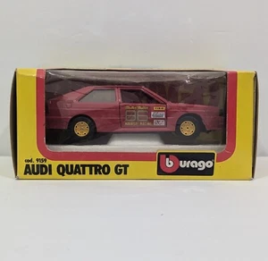 Bburago Audi Quattro GT Vintage 1:25 Diecast Metal Model Rare Vintage Toy Car - Picture 1 of 14