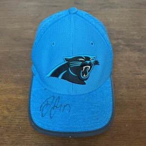 Gorra Carolina Panthers NFL New Era S/M ajuste elástico autografiada - Imagen 1 de 9