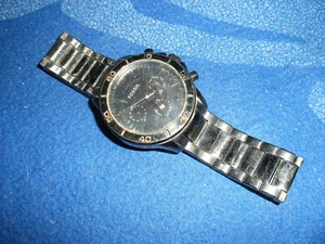 FOSSIL HERREN SCHWARZ EDELSTAHL CHRONOGRAPH UHR BQ7012 661912 - UNGETESTET - Bild 1 von 5