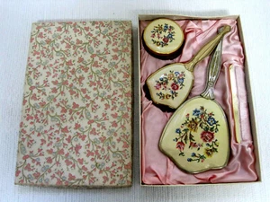 Antiguo juego de tocador de 4 piezas con caja original hecho en EE. UU. ¡ENVÍO RÁPIDO!! - Imagen 1 de 12