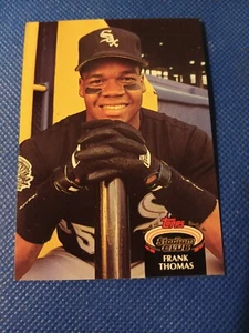 Tarjeta de béisbol 1992 Frank Thomas Topps Stadium Club #301 Big Hurt White Sox A's - Imagen 1 de 2