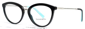 TIFFANY & CO TF2173 8001 Black Womens Cat Eye Full Rim Eyeglasses 53-18-140 B:41 - Picture 1 of 13