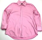 Galvanni Mens Button Up Shirt Pink Long Sleeve Slim Fit Point Collar Stretch M