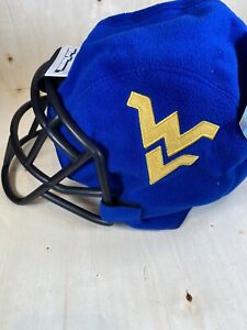 West Virginia Mountaineers NCAA Fuzzy Football Soft Helmet Hat with Face Mask