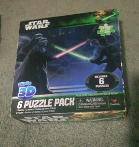  Star Wars Super 3D 6 Puzzle Pack 12" X 9" & 9" X 6" Jigsaw Puzzles 4X150 2X100 - Picture 1 of 4