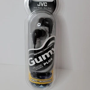 JVC Gumy Plus Earbuds Black with Remote & Microphone Brand New HA-FX65M-B - Picture 1 of 5