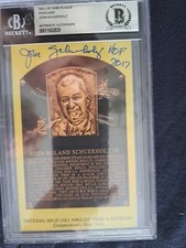 John Schuerholz Autographed HOF plaque Beckett Authentication