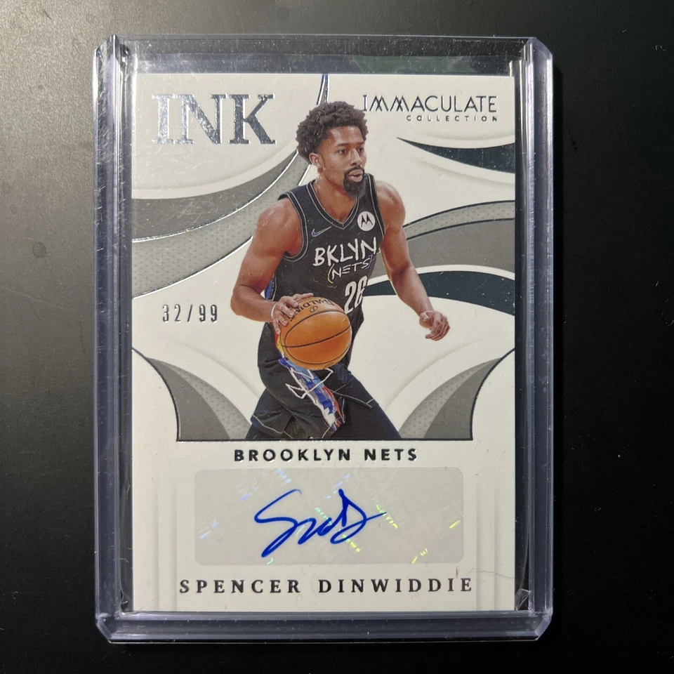 2020-21 Panini Immaculate Immaculate Ink /99 Spencer Dinwiddie #II-SDI Auto - Image 1 of 2