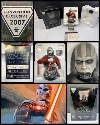 Mini busto Gentle Giant Star Wars Darth Malak exclusivo de convención nuevo en caja SW45 Foto 1 de 4