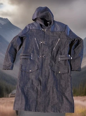 DMC Devil May Cry 5 Nero Azul Trench Abrigo Chaqueta con Capucha XL Juegos con disfraces Foto 1 de 4