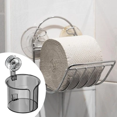 Estante de almacenamiento con ventosa perforador ahorro de espacio fuerte y versátil estante de pared Foto 1 de 2