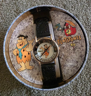 RARO 1994 WALTHAM FRED FLINTSTONES N097-136 Relógio, pulseira de couro. Novo em folha. - Imagem 1 de 4