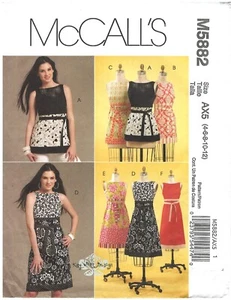 2009 McCall's M5882 Misses Top Tunic Dress size AX5 4-12 sewing pattern uncut - Picture 1 of 3