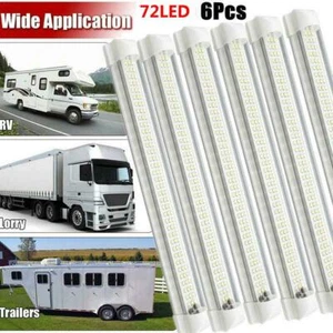6x 12V 24V 72LED Bar Auto Innen Licht Lampe Licht Bar Auf/off Schalter Für LKW - Bild 1 von 10