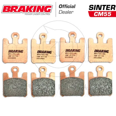 8 PASTIGLIE FRENO ANTERIORI BRAKING 893CM55 KAWASAKI ZX6R NINJA 636 2003 2004 - Imagen 1 de 2