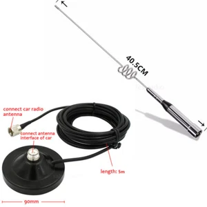 Nagoya NL-77H VHF/UHF Antennas + Mobile Car Magnetic(16.4 ft) 5m RG58 Coax Cable - Picture 1 of 8