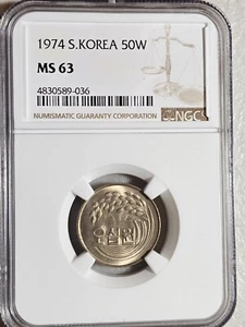 South Korea 50 Won 1974 NGC MS 63 - Picture 1 of 2