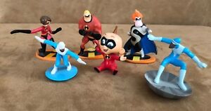 ORIGINAL The Incredibles Disney PVC action figure lot mrs mr toy cake topper