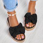 Sweet Bow-knot Platform Sandals Shoes Women Wedges Heels Peep Toe Flat Slippers