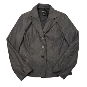 Lavender Hill Vintage Kroko-Druck Drei-Knopf Blazer Jacke schwarz Damen 10 - Bild 1 von 6