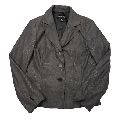 Chaqueta Blazer Lavender Hill De Colección Estampado de Cocodrilo Tres Botones Negra Para Mujer 10 Foto 1 de 4