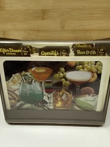 Vintage 1977 Random House 2 in 1 International Recipe Cards Mixed Drinks + Food - Bild 1 von 8