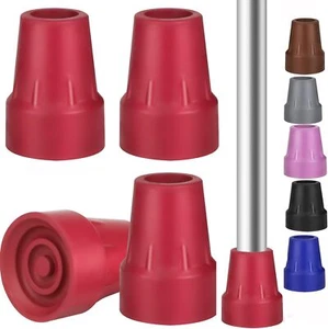 Crutch Tips Heavy Duty Replacement Rubber Cane,Hiking Walker Tips 3/4” Non-Slip - Picture 1 of 8
