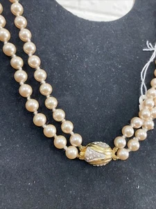 Collana Perle Doppio Filo Vintage - Foto 1 di 4