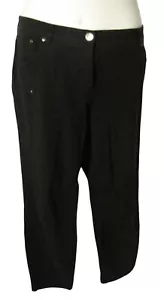 Chico's 2 kurze (12) so schlankmachende schwarze Caprihosen Stretch - Bild 1 von 3