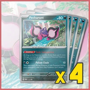 Pokemon TCG: SV Shrouded Fable - Pecharunt x4 Set - Black Star Promo 149 - Picture 1 of 2