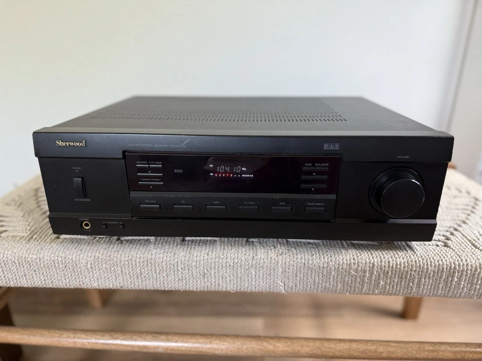 🍊Vintage Sherwood 2 Channel AM FM Stereo Receiver System | RX-4109 POWERS ON! - Image 1 of 4