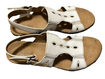 Женские туфли Clarks белые кожаные сандалии Leisa Lakelyn размер 8 - Изображение 1 из 4