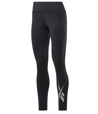 Calça atlética de compressão Reebok feminina Lux 2, preta, pequena - Imagem 1 de 2