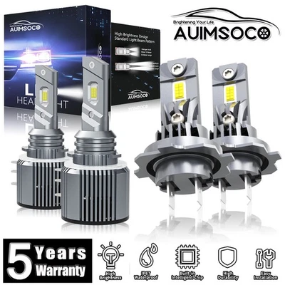 Светодиодные лампы дальнего/ближнего света для Mercedes-Benz CLA45 AMG 2014-2016 2019 H7+H15 - Изображение 1 из 4