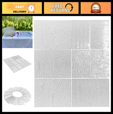 12 hojas de vitrales, azulejos de mosaico de catedral de 6"x4", paquete de arte transparente mixto Foto 1 de 4