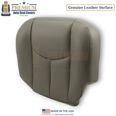 Cubierta de asiento inferior del conductor de cuero genuino gris peltre para Chevy Tahoe 2003-2006 Foto 1 de 4