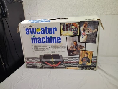 Vintage Incrível Máquina de Suéter e Acessórios Caixa Completa - Imagem 1 de 4