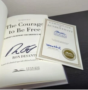 Ron DeSantis Signed Autographed Book The Courage to Be Free COA GOP PRESIDENT - Picture 1 of 4