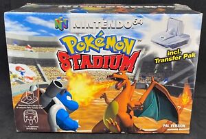 Pokémon Stadium New Sealed Nintendo 64 W/ Transfer Pack W/Acrylic Houses Pal Es