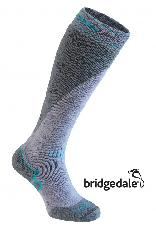 Bridgedale Merino Fusion Esqui Montanha Feminino Longo Bota meias Em Pedra/Cinza - Imagem 1 de 1
