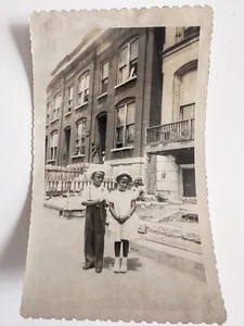 Photograph Vintage African American Children Boy Girl City Sidewalk 1960s? - Picture 1 of 2